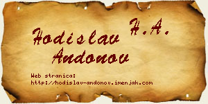 Hodislav Andonov vizit kartica